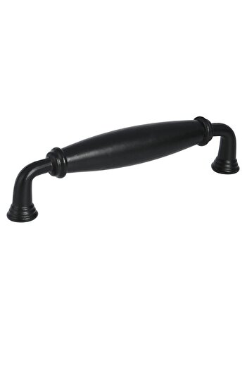 Porcellana Perla Mâner din porțelan Dulap Sertar Mobilier Bucătărie Mâner Copii Rubik 16 Cm (160 Mm )-negru-mat-negru-stk5104