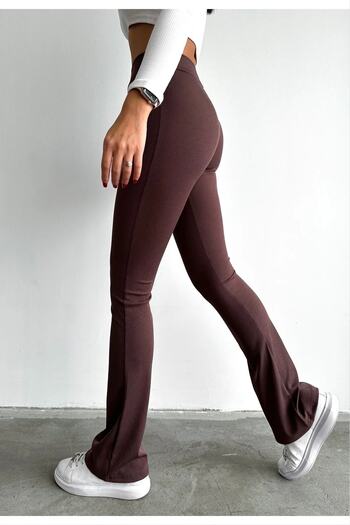 manolyabutik Plus Size Women's Ribbed Spanish Leg Tights
