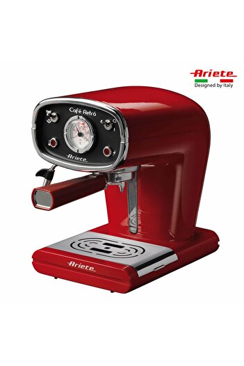 ARIETE Ceffe Retro Cappuccino/Espresso Makinesi Kırmızı