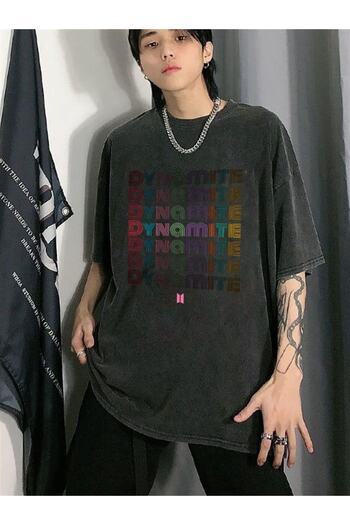 Touz Hakatumoda Прати Bts Dynamite Unisex Потертий T-shirt