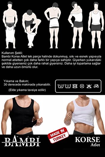 DC Men's Athlete Corset Waist Slimming Chest Enhancer Firming Belly Concealing Black Corset Athlete