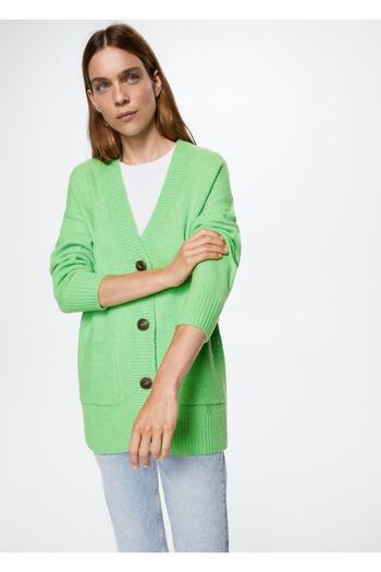 MANGO Woman Buttoned Oversize Cardigan