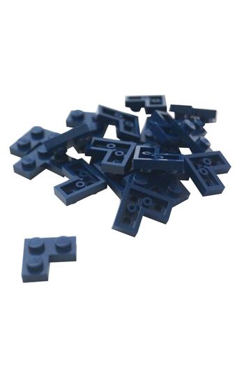 LEGO لوحة إنشاء أصلية من Moc مخصصة 2 × 2 زاوية زاوية مسطحة من الطوب الأزرق الداكن 4 قطع سيتم إرسالها