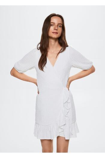 MANGO Woman Φόρεμα με υφή με μπαλόνι