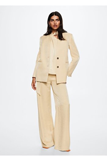 MANGO Woman Fabric Blazer Jacket