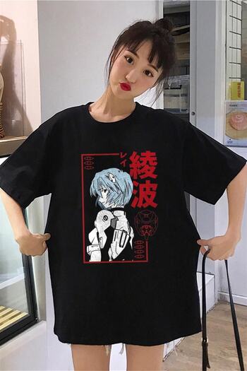 Touz Сія Unisex Oversize Rei Ayanami футболка