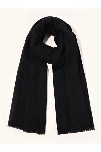 Lovey Dovey Plain Puff Scarf Black