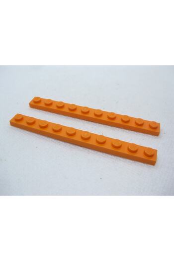LEGO لوحة إنشاء ملحقات أصلية من Moc مخصصة 1 × 10 طوب طويل مسطح برتقالي 2 قطعة سيتم إرسالها