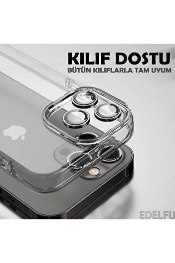 EDELFU iPhone 14 Pro Max / 14 Pro Camera Lens Protector Shockproof Scratch Resistant Camera Protection (Set of 3)