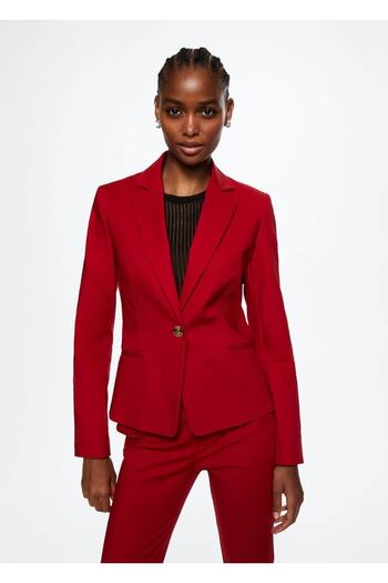 MANGO Woman Molded Suit Blazer Jacket