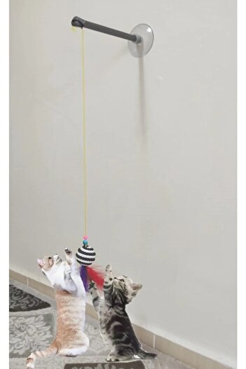 FABYAN Cat Toy with Suction Cup - with Fishing Rod