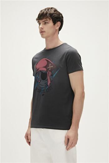 Bad Bear Pırate Men's T-shirt Gray Dark 23.01.07.021
