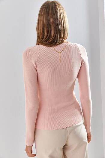 Bianco Lucci Women's Square Collar Knitwear Sweater