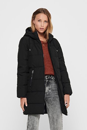 ONLY Women's Onldolly Long Puffer Coat 65515205369 Black