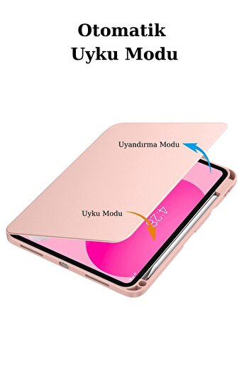 Fuchsia 10.9 2022 (10.NESİL) Uyumlu 360° Dönebilen Standlı Pino Tablet Kılıfı