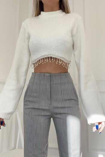 CurcunaShop Krl 5113 Front Flat Trousers