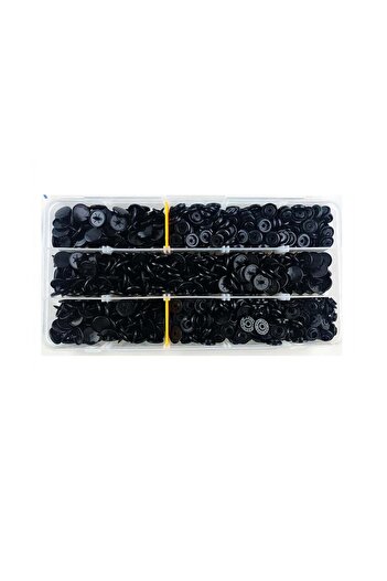 İşkur Makina Plastic Black Snap Button 200 Set 12.5mm