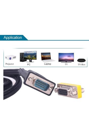 Alfais 5222 Vga Dişi Erkek 15 Pin Çevirici Dönüştürücü Adaptör Konnektörü