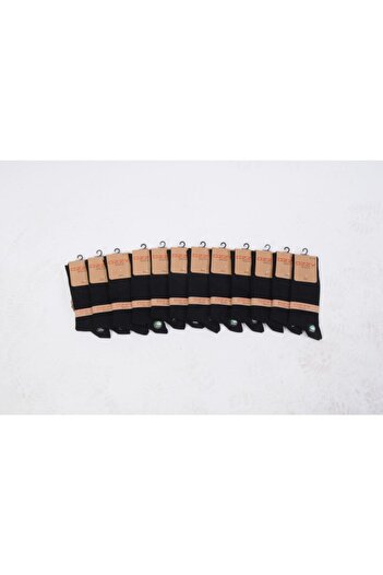 Ozzy Socks Pack of 12 Black Bamboo Seamless Men's Socks