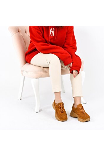 NOOSY Leather Tan Women's Sneakers