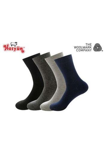 Hasyün Men's Colorful Thin Wool Socks