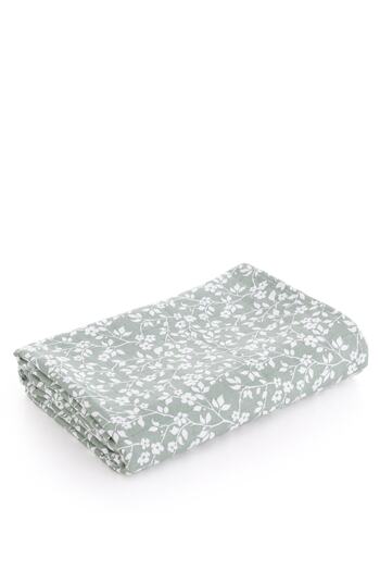 Caline Baby Green Violet Pattern Muslin Cloth Cover 120x120 Cm + 4 Mouth Wipes