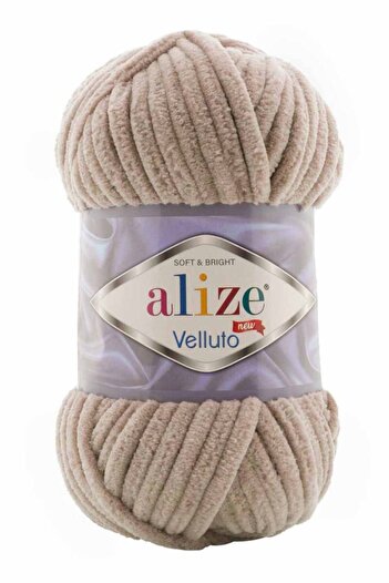 Alize Velluto Velvet Hand Knitting Yarn Color Code: 530-beige
