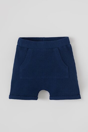 DeFacto Unisex Regular Fit Basic Cargo Pocket Textured Shorts