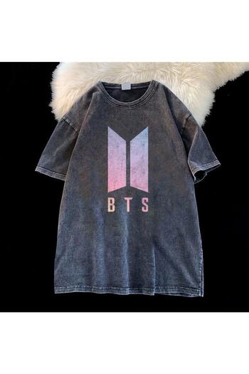 Touz Niiss Бутік Прати Bts Логотип Unisex Потертий T-shirt