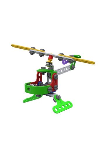 Roy Toy Unmountable Vehicles 77 Piece Helicopter DIY Play Set for Kids Ages 3+