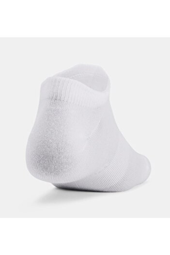 Under Armour Unisex Ua Essential No Show 3 Pack Socks 1361459-100 size 47/50