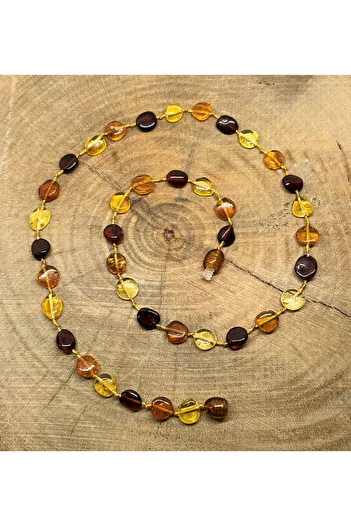 Tesbihci Efendi Drop Amber Adult Multicolor Round Necklace 45cm