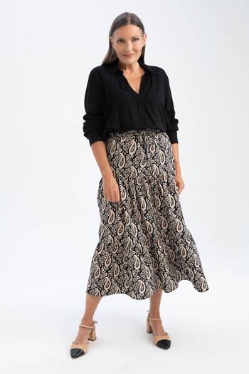 DeFacto Traditional Aerobin Midi Skirt