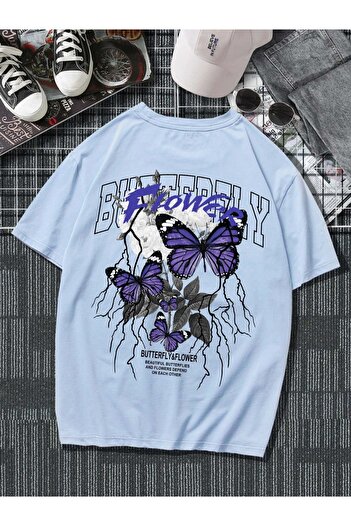 Machetta Μπλουζάκι μεγάλου μεγέθους Flower & Butterfly Flower & Butterfly Printed Oversize