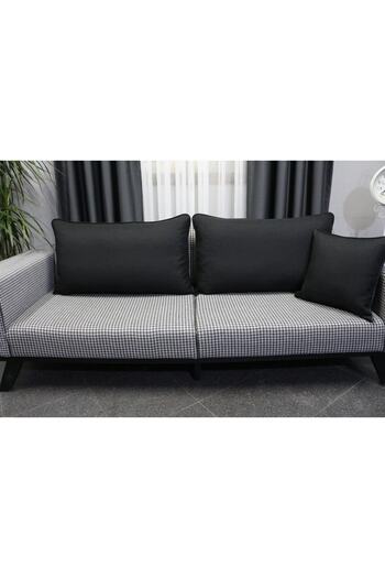 AYPETEKS Black Linen Piping Model Sofa Back Throw Cushion-l Sofa Throw Cushion-sofa/dive Cushion Cover