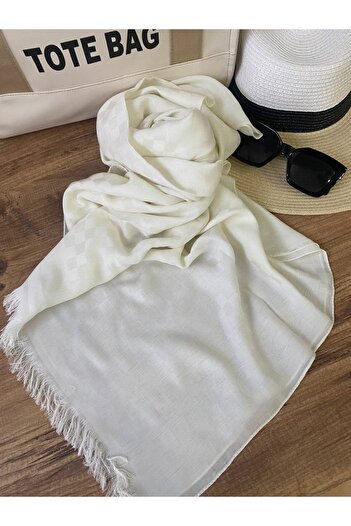 Nilbutik Cotton Checker Jacquard Shawl