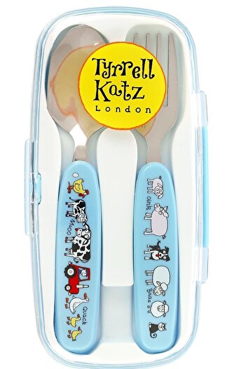 Tyrrell Katz Farmyard - Boxed Fork and Spoon Set for Farm Animals