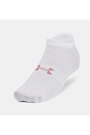 Under Armour Unisex Ua Essential No Show 3 Pack Socks 1361459-100 size 47/50