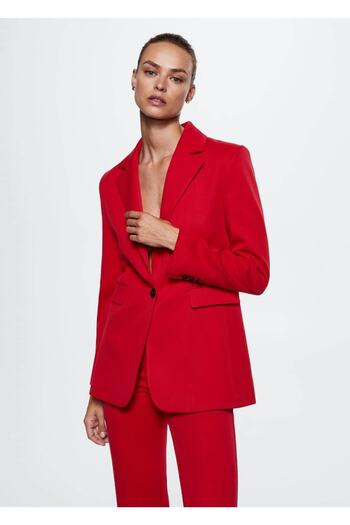 MANGO Woman Molded Suit Blazer Jacket