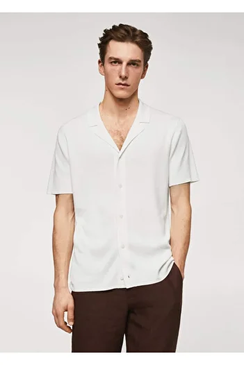 MANGO Man Short Sleeve Knitwear Shirt