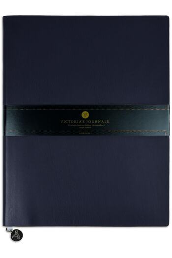 Victoria's Journals Smyth Flexy Classic Copertă flexibilă Piele vegană Bleumarin 192 pagini A4 80gr. Caiet cu dungi
