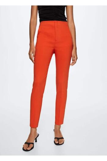 MANGO Woman Skinny Fabric Trousers