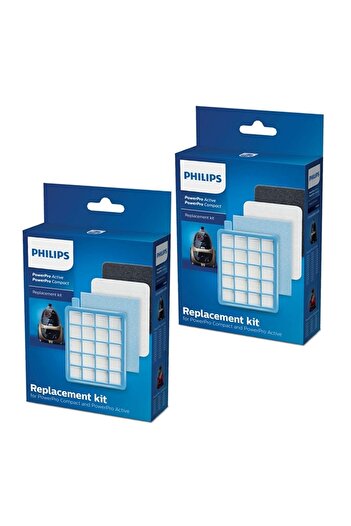 Parmis Σετ φίλτρων 2 κουτιών με συμβατό φίλτρο Philips FC 9533 Powerpro Active Vacuum Cleaner