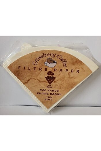 Grossberg Coffee 100 Pieces V60 Coffee Filter Paper - Filter Paper