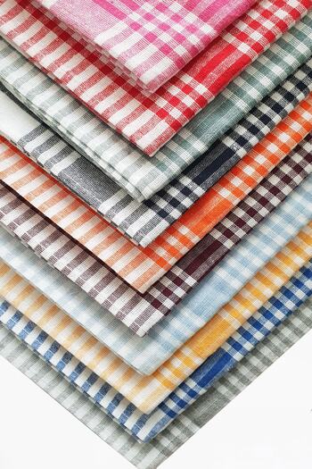 EFFE Set 10 Prosoape De Bucatarie Gingham Si Laveta De Uscare 50x70 Cm