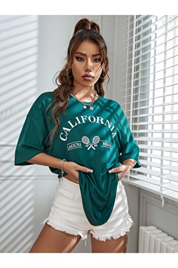 Machetta Μπλουζάκι Laguna Beach California Tennis με στάμπα Oversize Nefti
