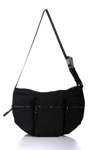 ÇÇS 16527 Geantă Crossbody cu curea lungă neagră