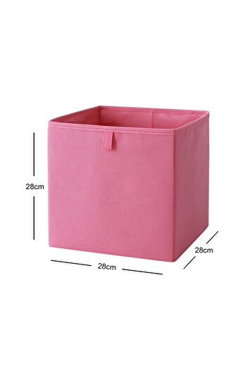 REKHOME Pembe Dolap Içi Çamaşır Oyuncak Düzenleyici Katlanır Saklama Kutusu Organizer 28x28x28