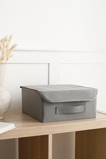 REKHOME Gray Covered Cabinet Drawer Inside Jewelry Makeup Laundry Folding Storage Box Organizer