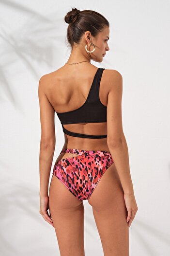 Pierre Cardin One Shoulder Iconic Bikini Set - Blush 231227 -d